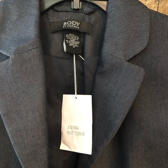 Victoria Secret Sz 6 NWT Navy Blue Long Sleeve Career Workwear 3-Button Blazer - Picture 6 of 7